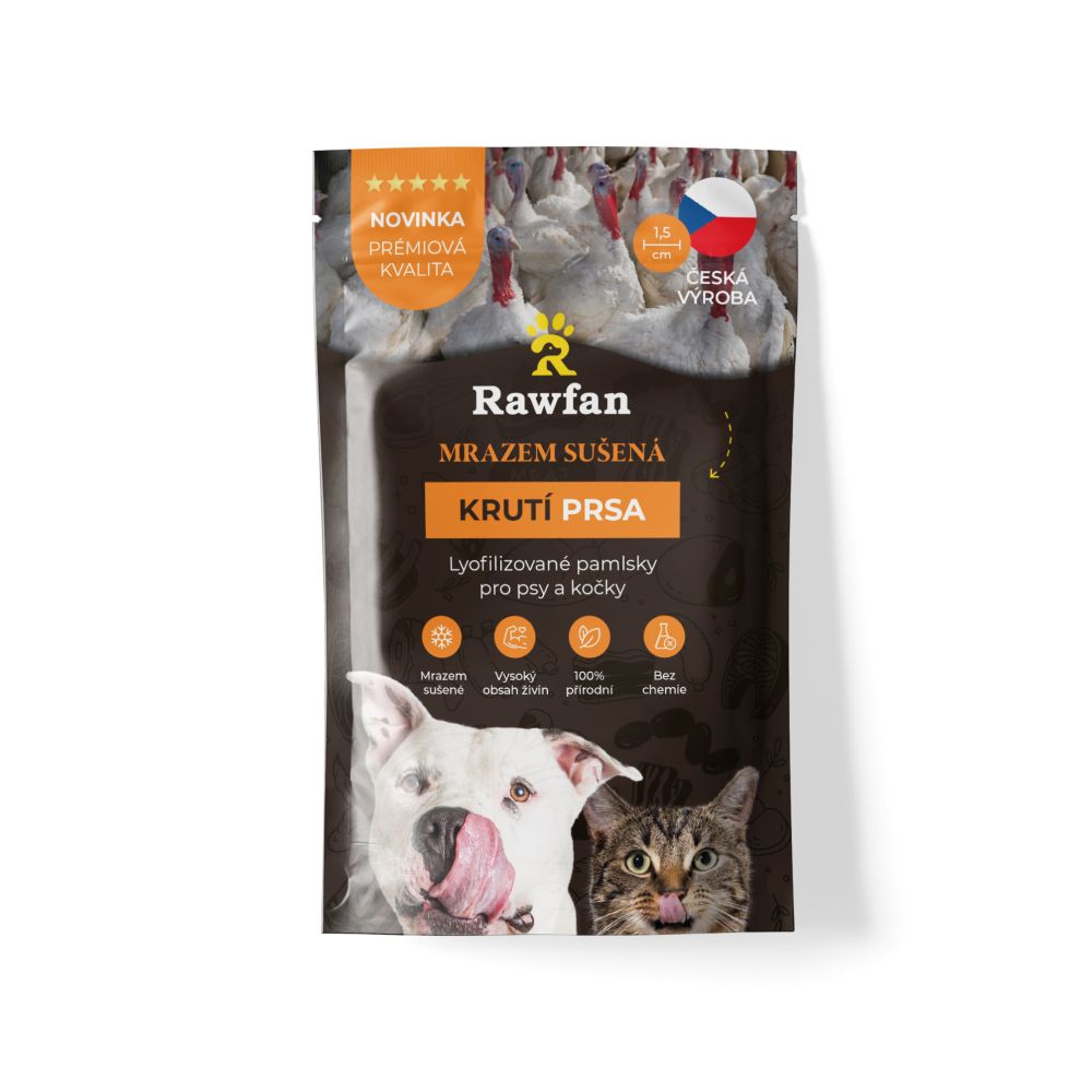 Mrazem sušená KRŮTÍ PRSA pro psy a kočky