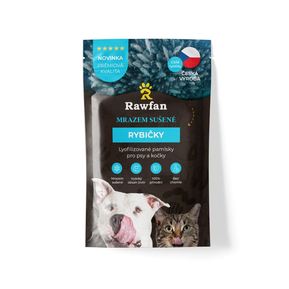 Mrazem sušené RYBIČKY pro psy a kočky